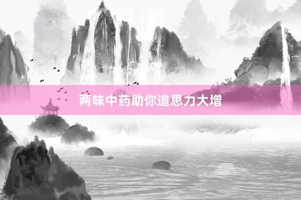 两味中药助你追思力大增
